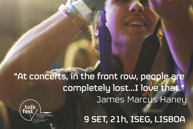 James Marcus Haney confirma presença Talk Music Sessions #4