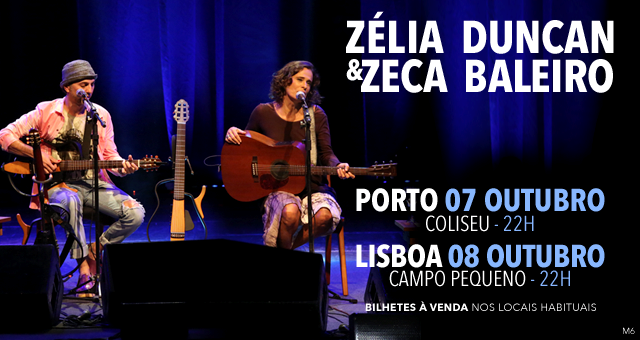 Zélia Duncan & Zeca Baleiro [ganha convites para os concertos do Porto e Lisboa]